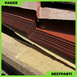 Teglstensprofil Stratos - Restparti - 26 stk. af 3280 mm - 0,45 mm - Teglr�d - 93,8 m�