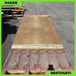 Teglstensprofil Stratos - Restparti - 26 stk. af 3280 mm - 0,45 mm - Teglr�d - 93,8 m�