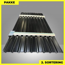 Trapezplade MVP 21 - V�g - 2. sortering - 14 stk. af 3000 mm - Sort - 43,4 m�