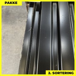 Trapezplade MVP 21 - V�g - 2. sortering - 14 stk. af 3000 mm - Sort - 43,4 m�