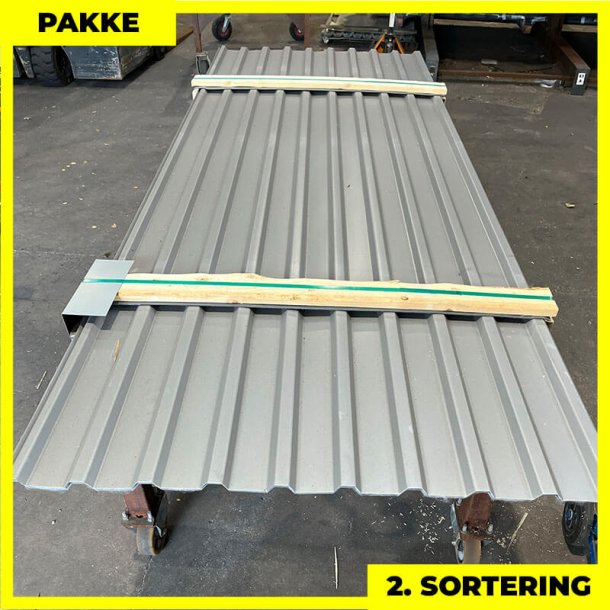 Trapez MTP 21 m/ dug - 2. sortering - 6 stk. af 3000 mm - Silver - 18,6 m