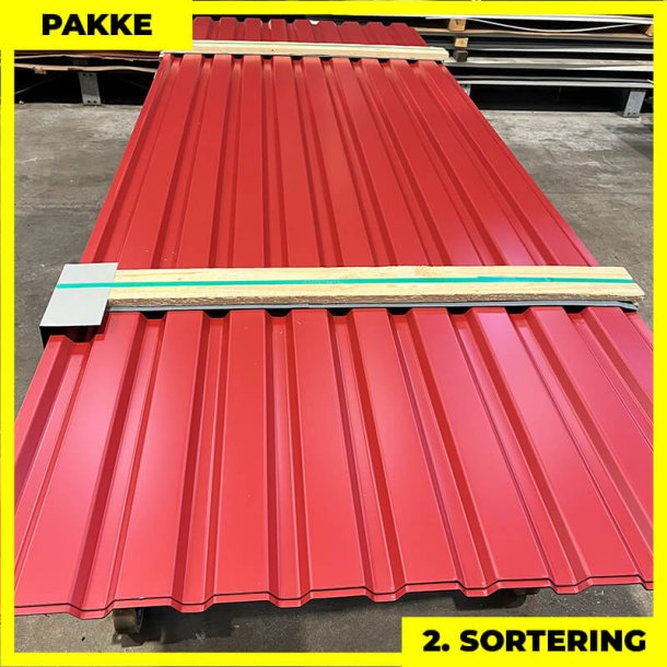 Trapez MVP 21 - 2. sortering - 9 stk. af 3000 mm - M�rker�d - 27,9 m�