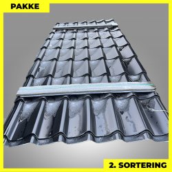 Teglstensprofil Traditionel - 2. sortering - 41 stk. af 2920 mm - Sort - 129,3 m&sup2;