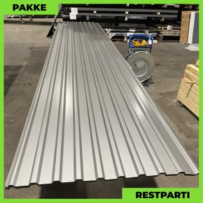 Trapez MTP 21 - Restparti - 14 stk. af 5500-6250 mm - Mrk Silver - 81,2 m²