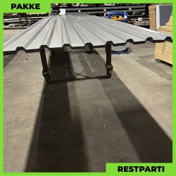 Trapez MTP 21 - Restparti - 14 stk. af 5500-6250 mm - Mrk Silver - 81,2 m