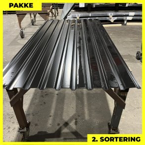 Trapez MVP 21 - 2. sortering - 7 stk. af 2500 mm - Sort - 18,1 m²