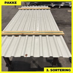 Trapez MTP 21 - 2. sortering - 5 stk. af 2750 mm - Lysegr - 14,2 m