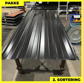 Pandeplade MTP 20/220 - 2. sortering - 4 stk. af 3000 mm - Sort - 12,9 m²