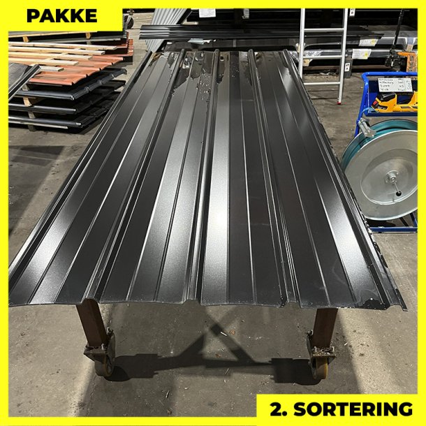 Pandeplade MTP 20/220 - 2. sortering - 4 stk. af 3000 mm - Sort - 12,9 m