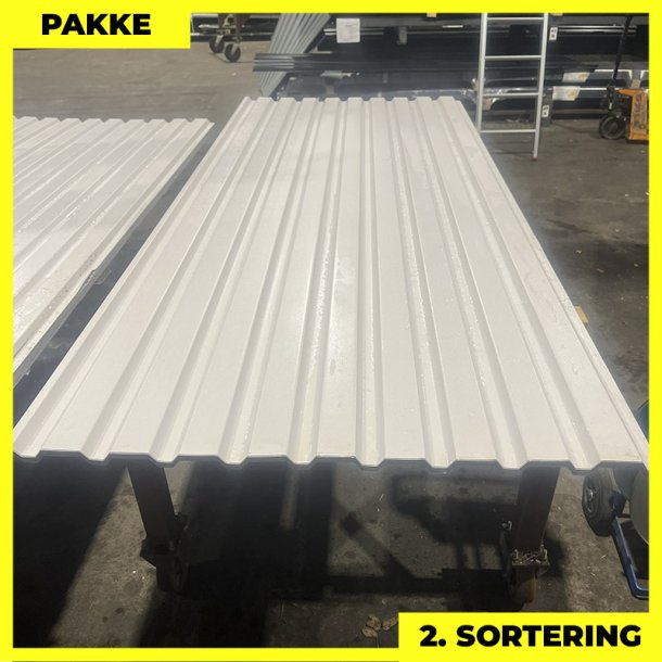 Trapez MVP 21 - 2. sortering - 12 stk. af 2750 mm - Hvid - 34,1 m