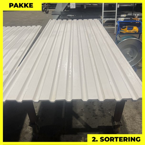 Trapez MVP 21 - 2. sortering - 12 stk. af 2750 mm - Hvid - 34,1 m