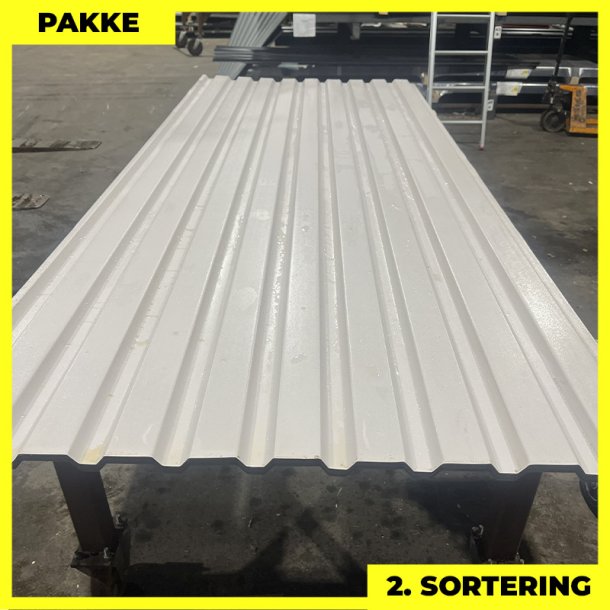 Trapez MVP 21 - 2. sortering - 13 stk. af 2750 mm - Hvid - 37 m
