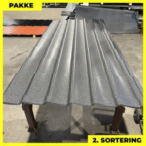 Teglstensprofil Traditionel - 2. sortering - 5 stk. af 2920 mm - Sort - 15,7 m²