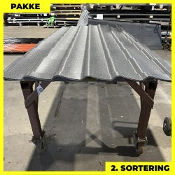 Teglstensprofil Traditionel - 2. sortering - 5 stk. af 2920 mm - Sort - 15,7 m