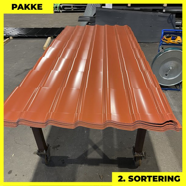 Teglstensprofil Traditionel - 2. sortering - 18 stk. af 2920 mm - Teglrd - 56,7 m