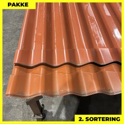 Sinus 35 m/ markering - 2. sortering - 9 stk. af 2300 mm - Teglrd - 20,7 m