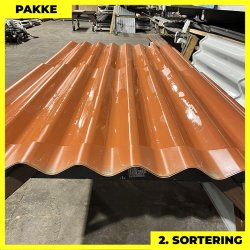 Sinus 35 m/ markering - 2. sortering - 9 stk. af 2300 mm - Teglrd - 20,7 m