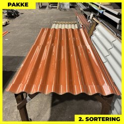 Sinus 35 m/ markering - 2. sortering - 9 stk. af 2300 mm - Teglrd - 20,7 m