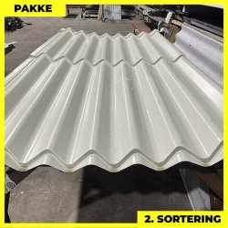 Sinus 35 m/ markering &amp; dug - 2. sortering - 4 stk. af 2300 mm - Lysegr - 9,2 m