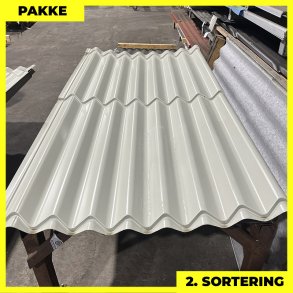 Sinus 35 m/ markering & dug - 2. sortering - 4 stk. af 2300 mm - Lysegr - 9,2 m²