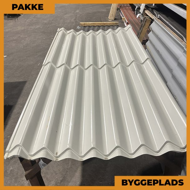 Sinus 35 m/ markering - Byggepladsplader - 5 stk. af 2300 mm - Lysegr - 11,5 m