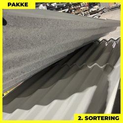 Sinus 35 m/ markering &amp; dug - 2. sortering - 7 stk. af 2300 mm - Lysegr - 16,1 m