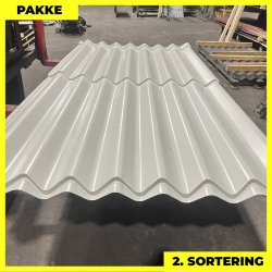 Sinus 35 m/ markering &amp; dug - 2. sortering - 7 stk. af 2300 mm - Lysegr - 16,1 m