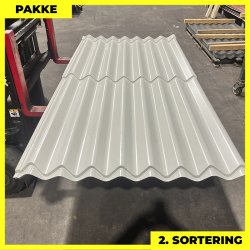 Sinus 35 m/ markering &amp; dug - 2. sortering - 7 stk. af 2300 mm - Lysegr - 16,1 m