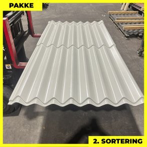 Sinus 35 m/ markering & dug - 2. sortering - 7 stk. af 2300 mm - Lysegr - 16,1 m²