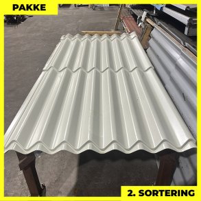 Sinus 35 m/ markering - 2. sortering - 4 stk. af 2300 mm - Lysegr - 9,2 m²