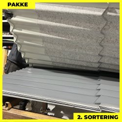 Sinus 35 m/ markering &amp; dug - 2. sortering - 11 stk. af 2300 mm - Antracitgr - 25,3 m&sup2;