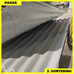 Sinus 35 m/ markering &amp; dug - 2. sortering - 5 stk. af 2300 mm - Lysegr - 11,5 m