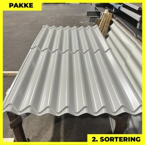 Sinus 35 m/ markering & dug - 2. sortering - 5 stk. af 2300 mm - Lysegr - 11,5 m²