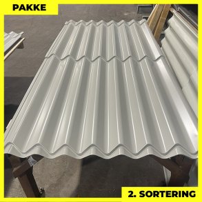 Sinus 35 m/ markering - 2. sortering - 7 stk. af 2300 mm - Lysegr - 16,1 m²