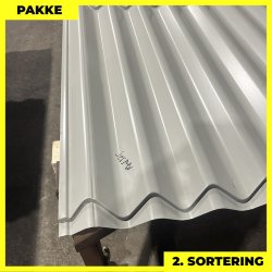 Sinus 35 m/ markering - 2. sortering - 7 stk. af 2300 mm - Lysegr - 16,1 m