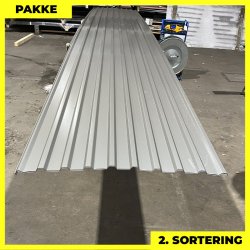 Trapez MTP 21 - 2. sortering - 2 stk. af 6500 mm - Mrk Silver - 13,4 m