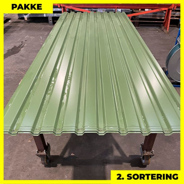 Trapez MVP 21 - 2. sortering - 12 stk. af 3000 mm - Olivengrn - 37,2 m