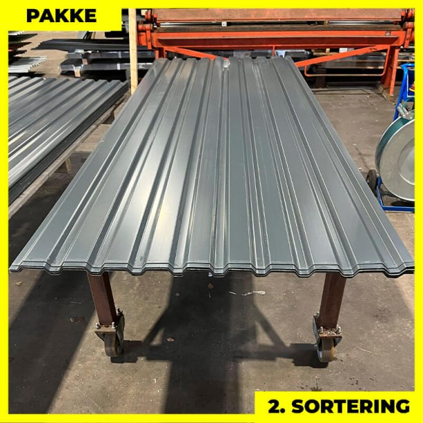 Trapez MVP 21 - 2. sortering - 15 stk. af 3000 mm - Antracitgr - 46,5 m