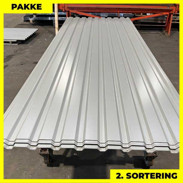 Trapez MVP 21 - 2. sortering - 15 stk. af 3000 mm - Silver - 46,5 m