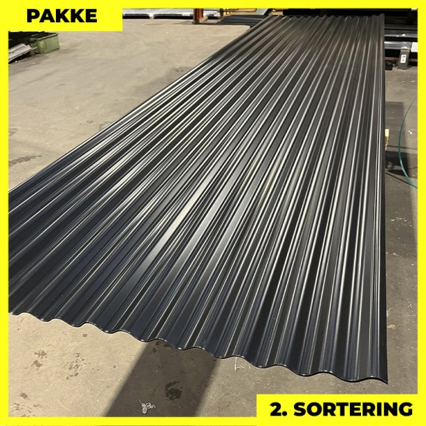 Sinus 18 - 2. sortering - 4 stk. af 4500 mm - Sort - 19,1 m