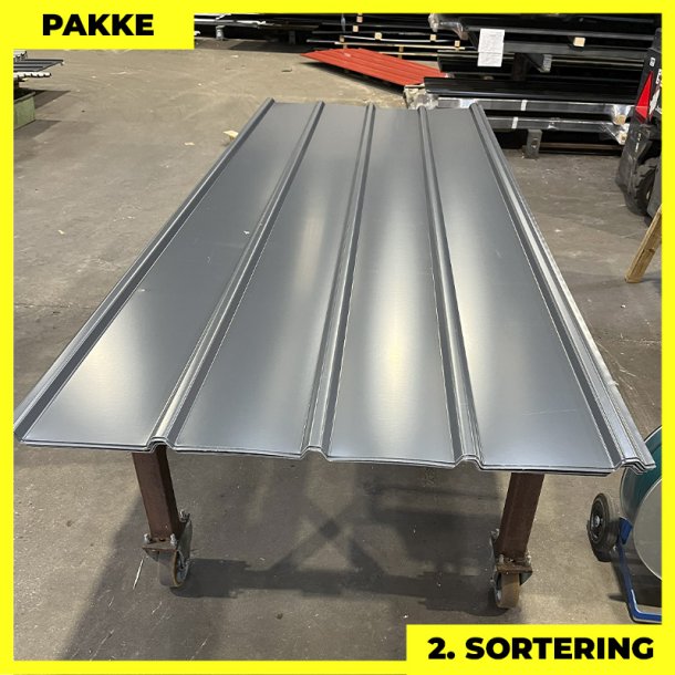 Pandeplade MTP 20/220 m/ dug - 2. sortering - 13 stk. af 3000 mm - Antracitgr - 42,1 m