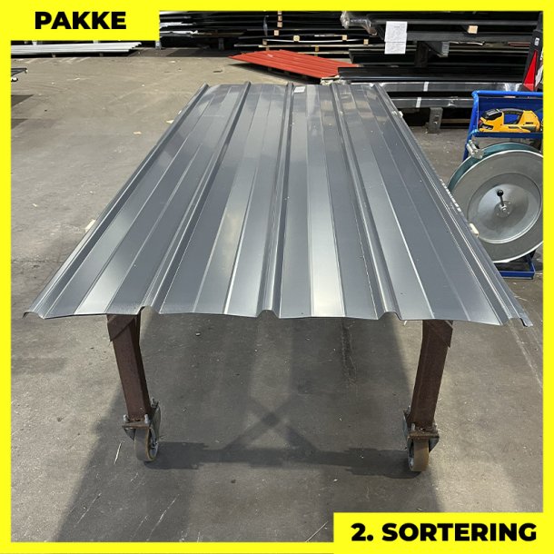 Pandeplade MTP 20/220 - 2. sortering - 4 stk. af 3000 mm - Antracitgr - 12,9 m