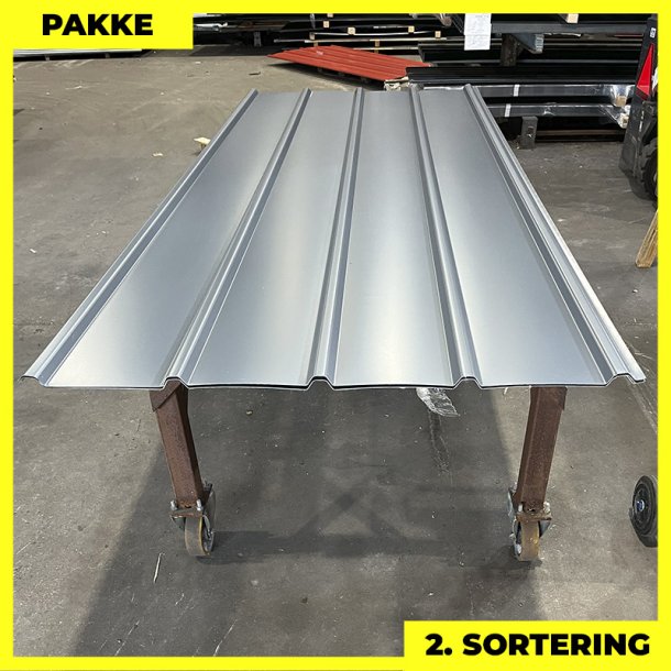 Pandeplade MTP 20/220 m/ dug - 2. sortering - 4 stk. af 3000 mm - Grafitgr - 12,9 m