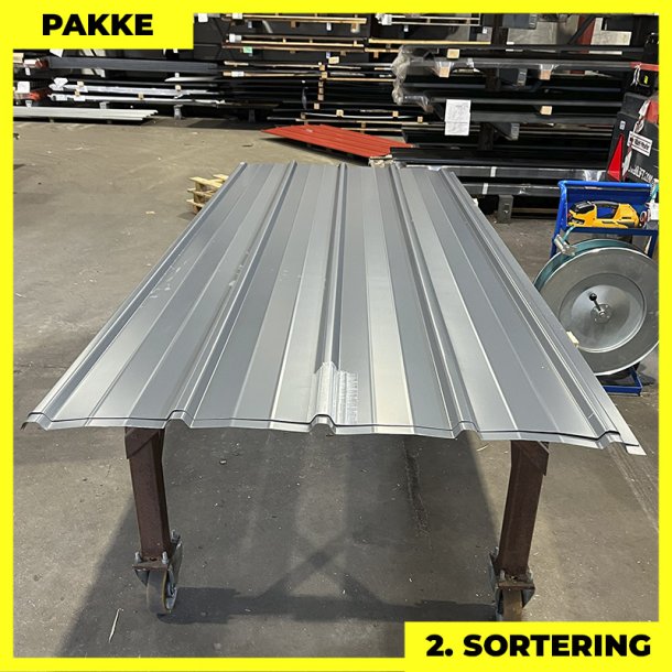 Pandeplade MTP 20/220 - 2. sortering - 4 stk. af 3000 mm - Grafitgr - 12,9 m