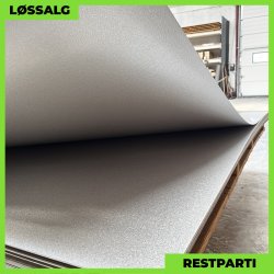 Planplade - Restparti - 2500 x 1250 mm - 0,60 mm - Aluzink