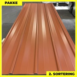 Pandeplade MTP 20/220 - 2. sortering - 9 stk. af 3000 mm - Teglrd - 29,1 m&sup2;