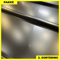 Pandeplade MTP 20/220 m/ dug - 2. sortering - 5 stk. af 3000 mm - Sort - 16,2 m&sup2;