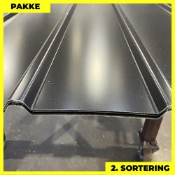 Pandeplade MTP 20/220 m/ dug - 2. sortering - 5 stk. af 3000 mm - Sort - 16,2 m&sup2;