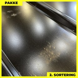 Pandeplade MTP 20/220 m/ dug - 2. sortering - 4 stk. af 3000 mm - Sort - 12,9 m&sup2;