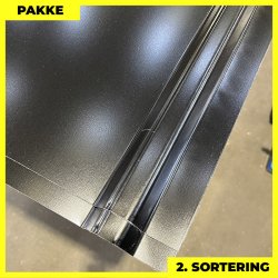 Pandeplade MTP 20/220 m/ dug - 2. sortering - 4 stk. af 3000 mm - Sort - 12,9 m&sup2;